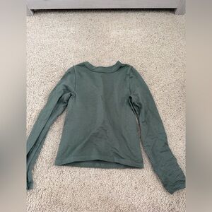 No Boundaries Olive Textured Long Sleeve Top